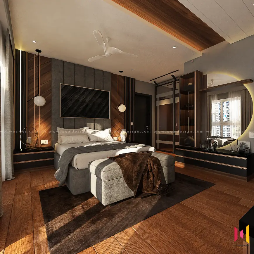 bedroom design by apartment interior designers in MG Road Bangalore